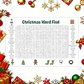 Jumbo Christmas Word Search Poster – Giant 31.5"x20" Wall Game, Poster-Size Word Search, Giant Christmas Activity Pos ter for Families, Christ-mas Game