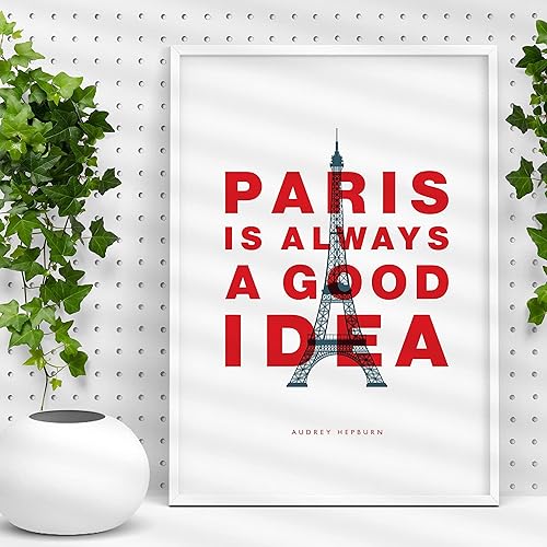 Amazon Com Paris Is Always A Good Idea Typography Poster Wall