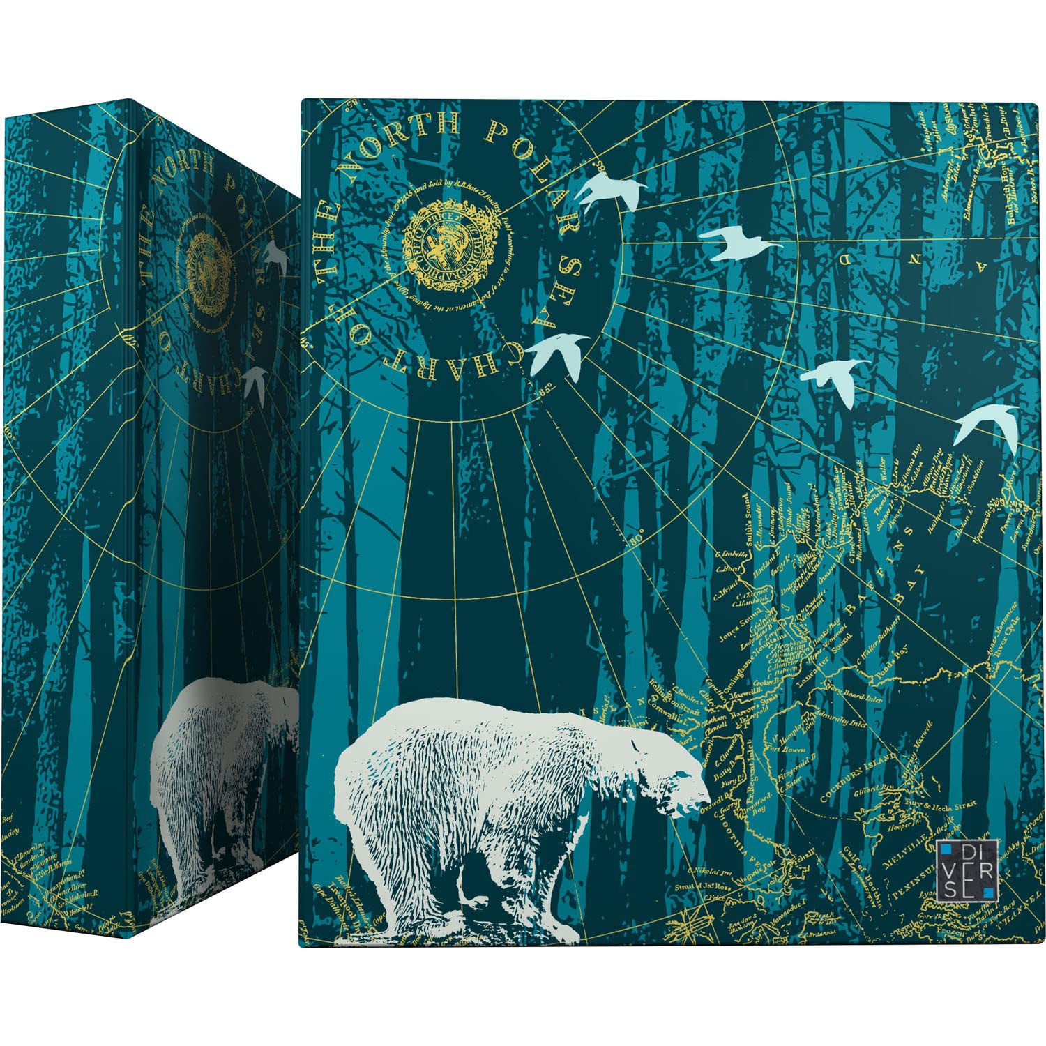 Grafoplás 88172650. 4 Ring Binder, A4, Mixed Rings 40 mm, Matt Plasticized Diverse Collection, North Polar