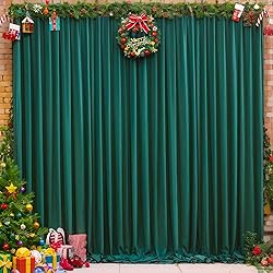 Hunter Green Backdrop Curtain-Wrinkle-Free