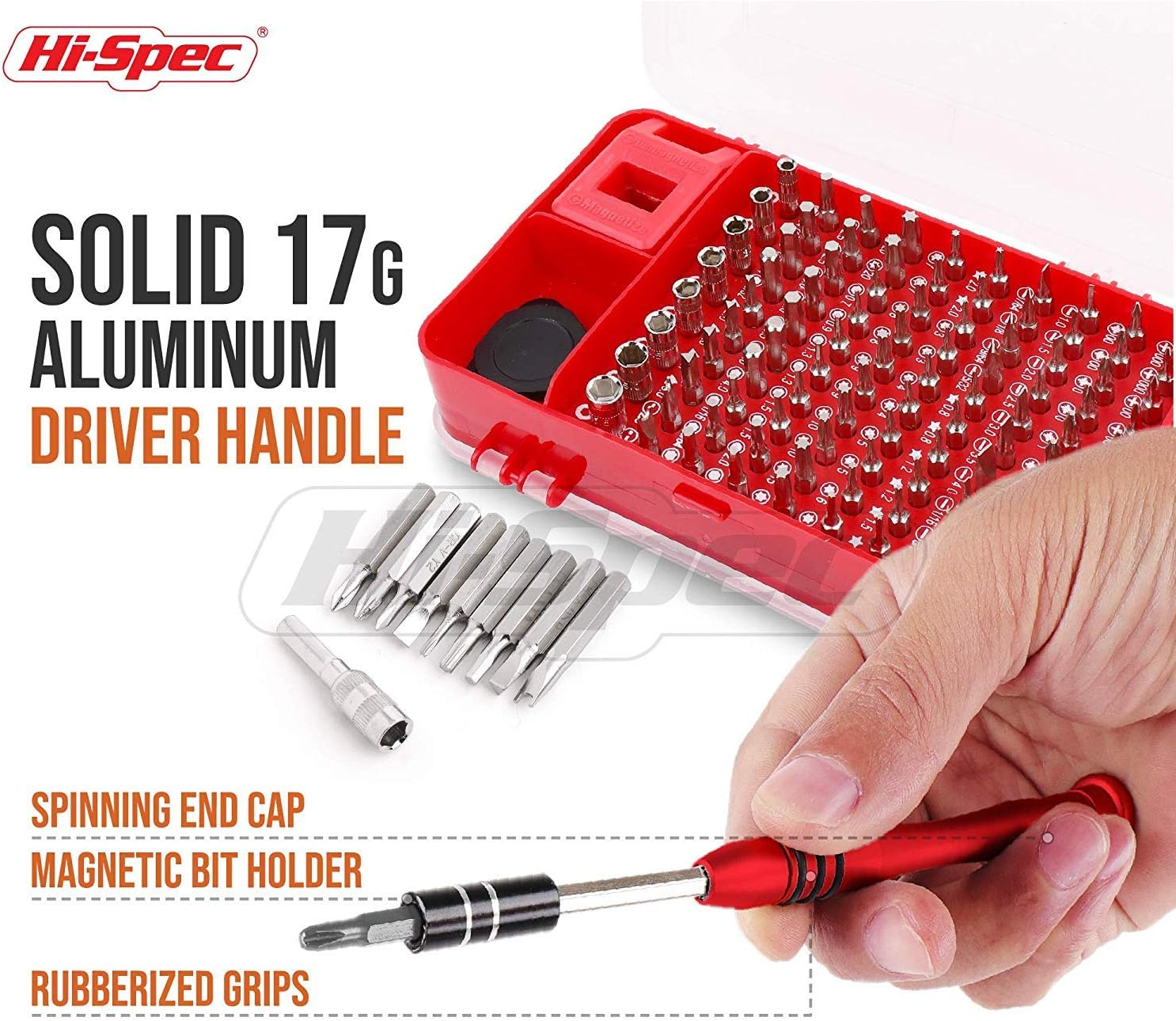 Hi-Spec 108 Piece Repair & Opening Tool Kit Set With Precision Screw Driver Bits For Android Mobile Cell Phones, iPhones, Macbooks, Laptops, Notebooks, Video Game Consoles & Electronic Gadgets: Home Improvement