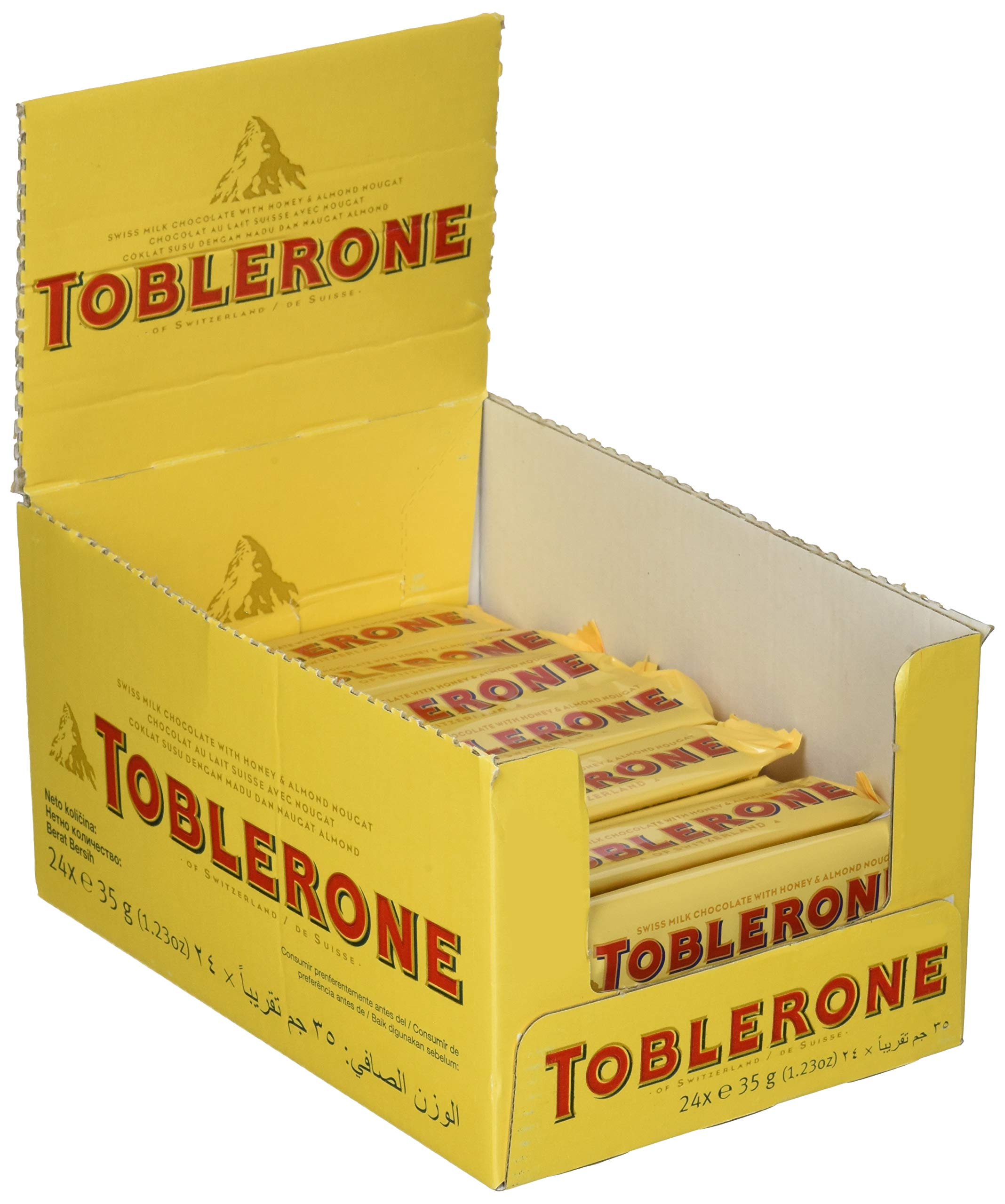 Toblerone Schokolade Riegel – Feine Schweizer Milchschokolade mit Honig- und Mandelnougat – 24 x 35g 4