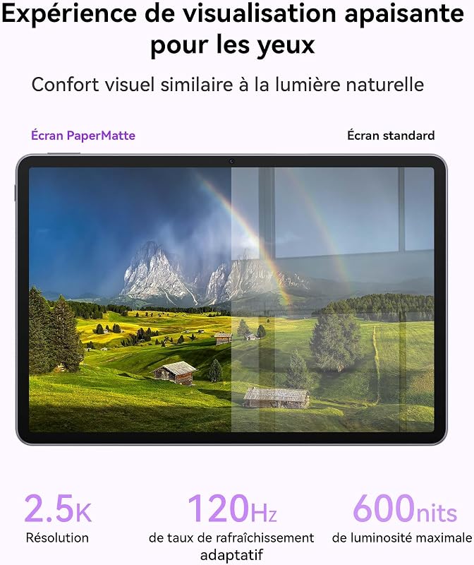 MatePad 11.5 2025, Tablette 11,5 Pouces 2,5k 120 Hz Écran PaperMatte, M-Pencil (3e génération), 8+256GB, Batterie de 10 100 mAh, Garantie supplémentaire de 6 Mois exclusivement sur Amazon