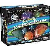 Great Explorations, 3-D Solar System Glow In The Dark Ceiling Hanging Kit 3D Planets and Star Stickers Create the Milky Way Teach Science STEM