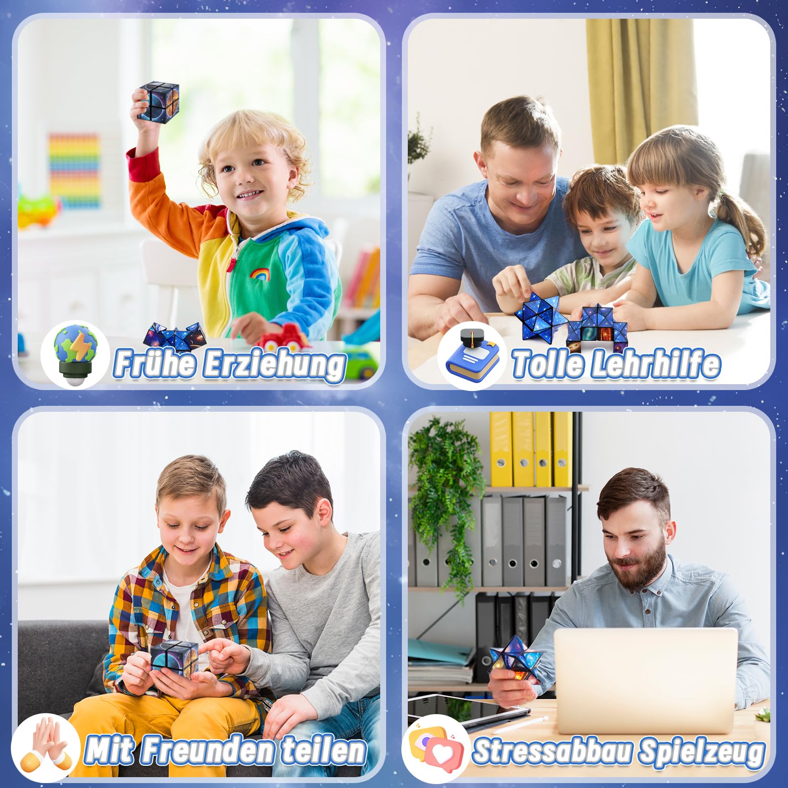 Spielzeug ab 7-8-9-10-11 Jahre Junge: Geschenke für 6-12 Jährige Jungen Mädchen Infinity Cube Zauberwurfel Spiele ab 8 9 10 Jahre Junge Geschenkideen Anti Stress Würfel IQ Puzzle für Kinder Erwachsene 4