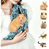 Guinea Pig &amp; Bearded Dragon Carrier, 2-in-1 Guinea Pig Backpack and Sling, Soft Coral Fleece Bonding Pouch, Portable Travel Carrier Bag for Small Pets, Blue