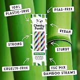 The Cheeky Panda Bamboo Paper Straws 100 Multicoloured Drinking Straws view 3