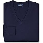 Brooks Brothers Mens Washable Merino Wool V-Neck Sweatshirt Sweater,