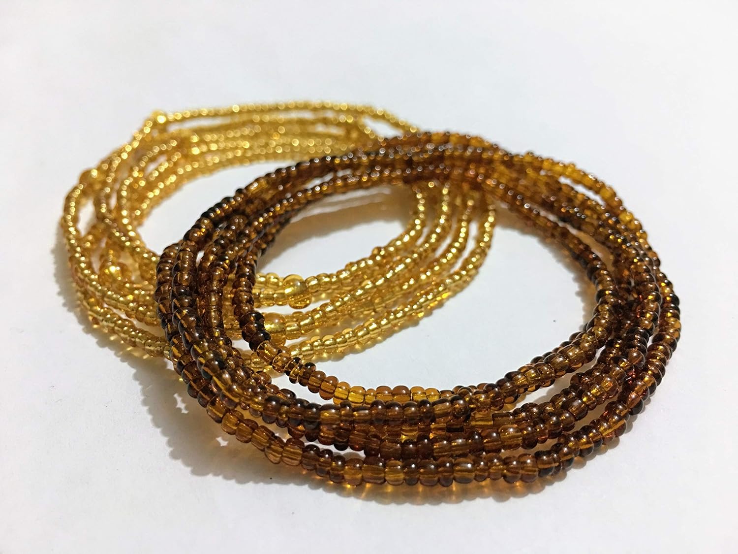 black and gold waist beads