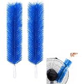 Fan Cleaner Brush, Fan Brush Cobweb Duster Microfiber Duster Ideal for Ceiling Duster, Household Duster for Curtains, Fan Cleaner for Box Fan (2 Pack) (Blue)