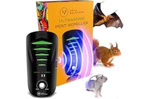 PESTJET New 2023 Premium Powerful Mouse Mice Rat Bat Squirrel Insects Repellent - Outdoor/Indoor - Electronic Ultrasonic Pest Repeller Plug in - Deterrent Rodent Control - Electromagnetic Waves Repellent