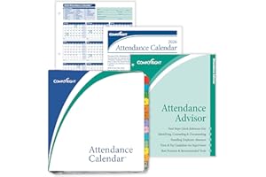 ComplyRight 2026 Attendance Calendar Kit, White, Pack of 50