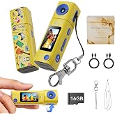 Mini Keychain Digital Camera:2K Digital Mini Camera with 16GB Card,Vintage Keychain Video Camera, 1" HD LCD Display, 400mAh Battery Portable Small Cameras with Elegant Gift Box