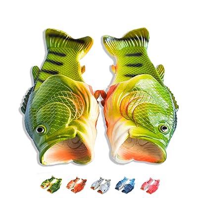 Buy Coddies Fish Flip Flops The Original Fish Slippers Funny Gift Unisex Sandals Bass Slides Pool Beach Shower Shoes Men Women Kids Online In Indonesia B07ct4wj71