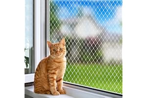 Cat Netting for Balcony, Cat Netting Anti-Fall Mesh Fence, Anti Bird Netting for Garden/Balcony, Transparent Nylon Pet Mesh F