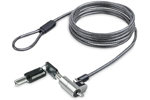 StarTech.com Nano Laptop Cable Lock, 6.6ft (2m), Anti-Theft Keyed Lock, Security Cable Locks Nano Slot Notebooks, for EliteBo