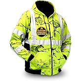 KwikSafety - Charlotte, NC - Men's Fleece Safety Hoodie | PPE Hi Vis Lightweight Reflective Jacket