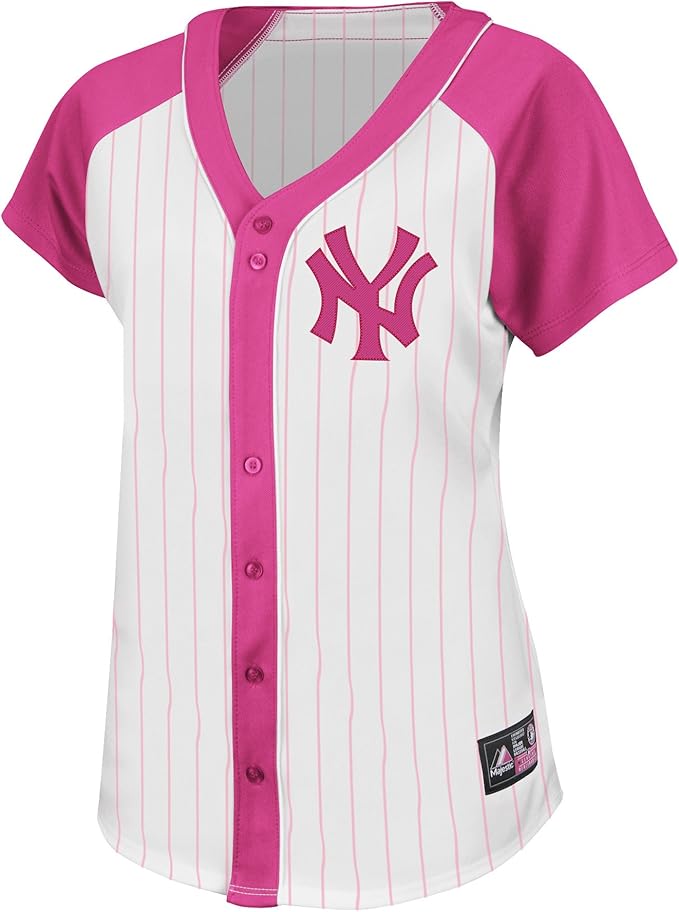 MLB Women's New York Yankees Short Sleeve 5 Button