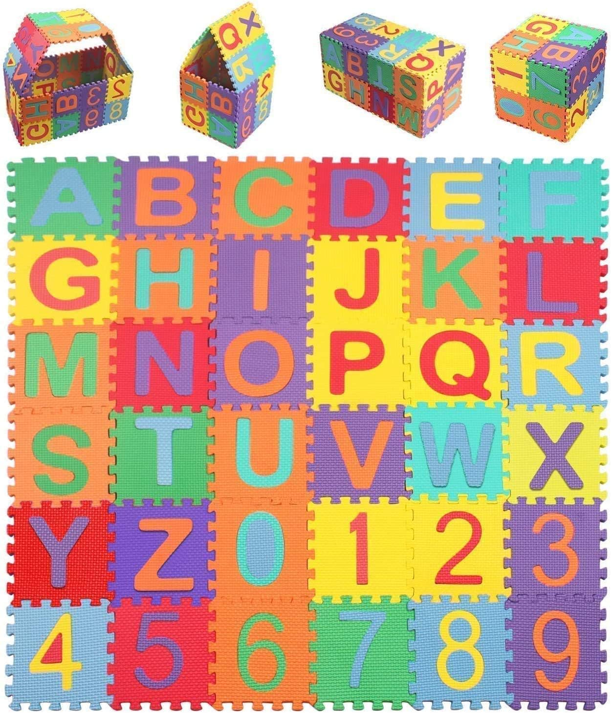 StillCool Baby Foam Play Mat (36-Piece Set) 5.9x5.9 Inches Interlocking Kid's Floor Puzzle Colorful EVA Tiles: Toys & Games