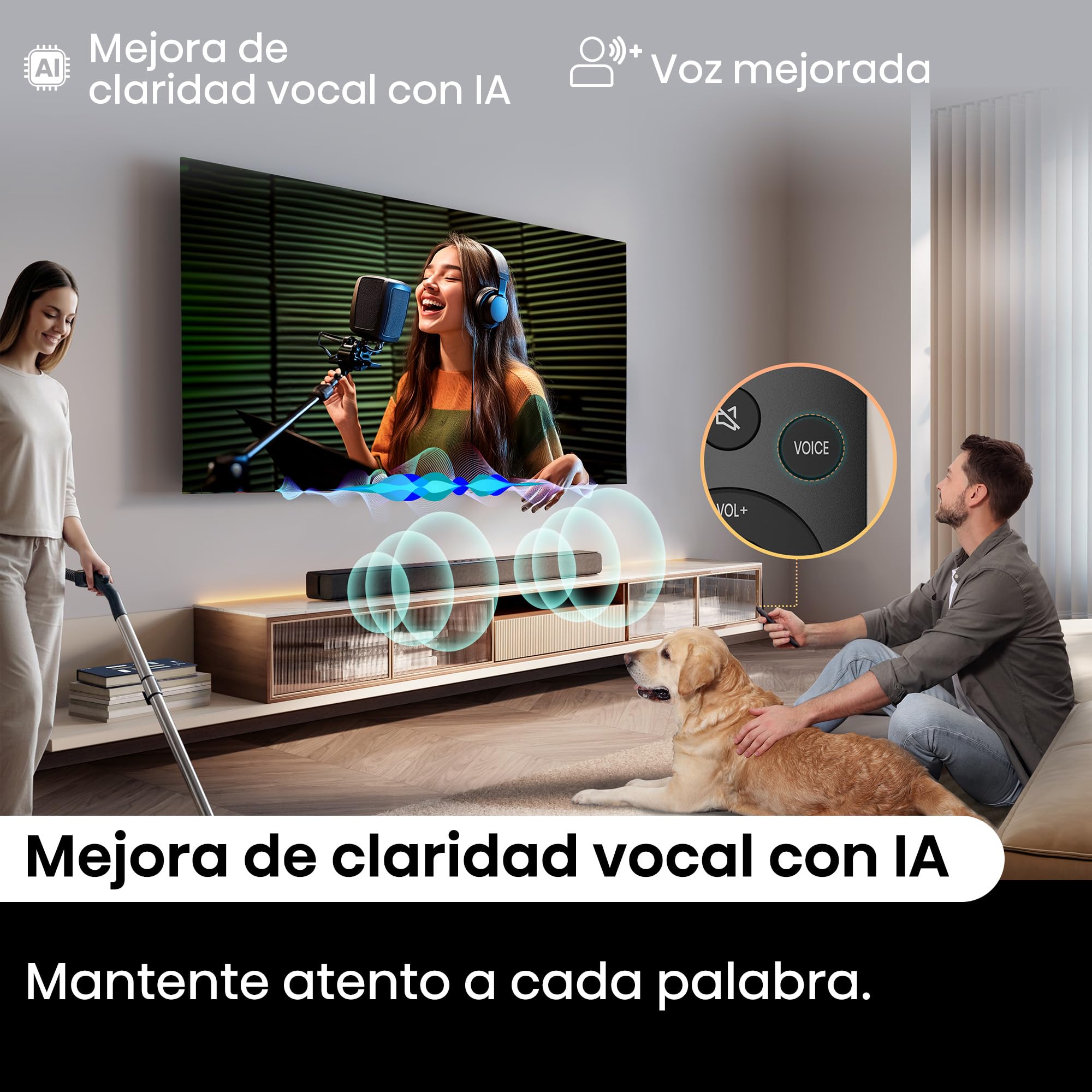 Hisense HS1000, 2.0 Kanal Soundbar, 120W max Audio Power, Dolby Audio, DTS Virtual:X, Voice Enhanced, TV Mode, EzPlay 4