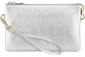 GAYI URBAN Wristlet Purses for Women, Vegan Leather Crossbody Evening Zip Clutch Bag with Strap