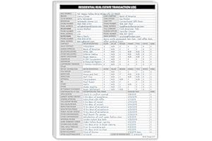 LIFE CHARGE Real Estate Agent Supplies - Real Estate Transaction Log Notepad, a Closing Checklist Planner Pad for Realtor File Folders to Organize Sale Pipeline. Made in the USA.