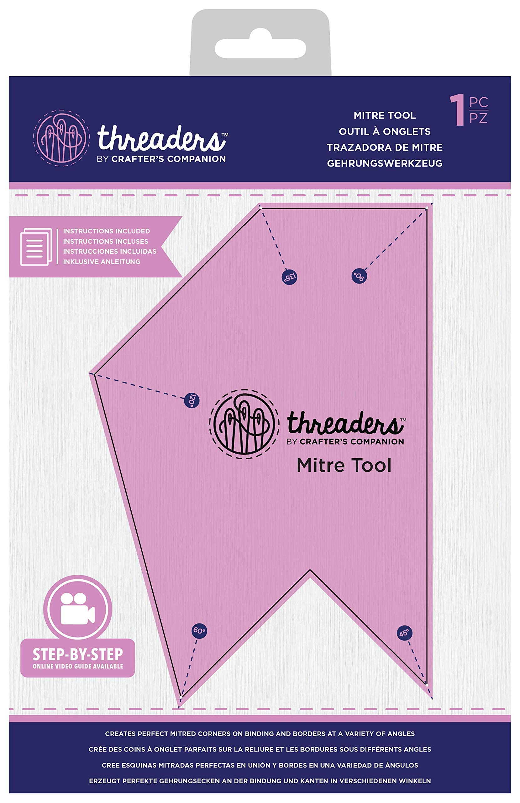 Threaders TH-1594 Mitre Tool for Quilting & Sewing Projects, Purple, One Size