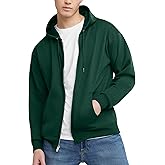 Hanes mens Zip-up Hoodie, Ecosmart Fleece Full-zip Hoodie for Men, Hooded Sweatshirt