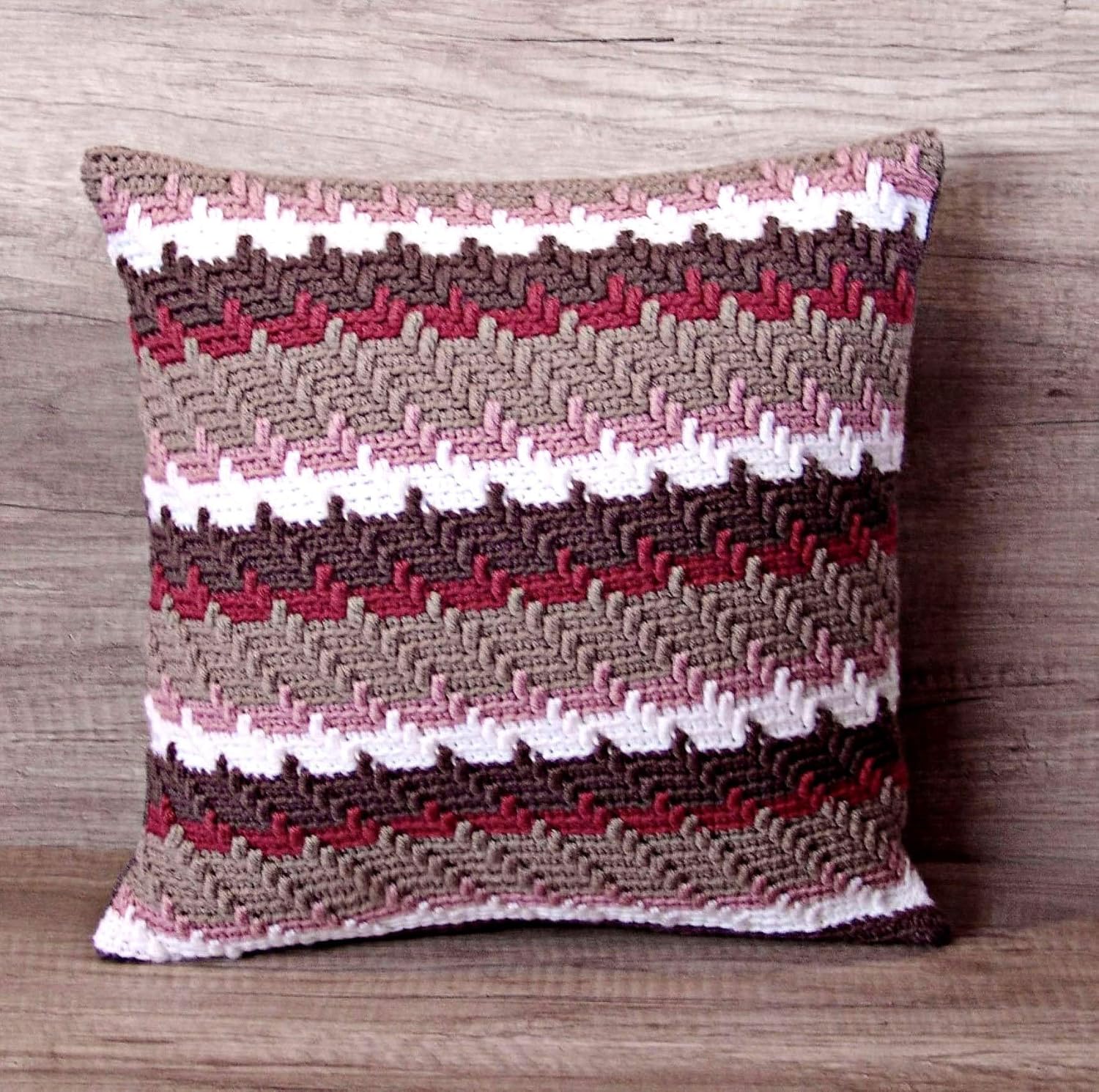 Amazon Com Tan Crochet Decorative Pillow Covers Beige Throw