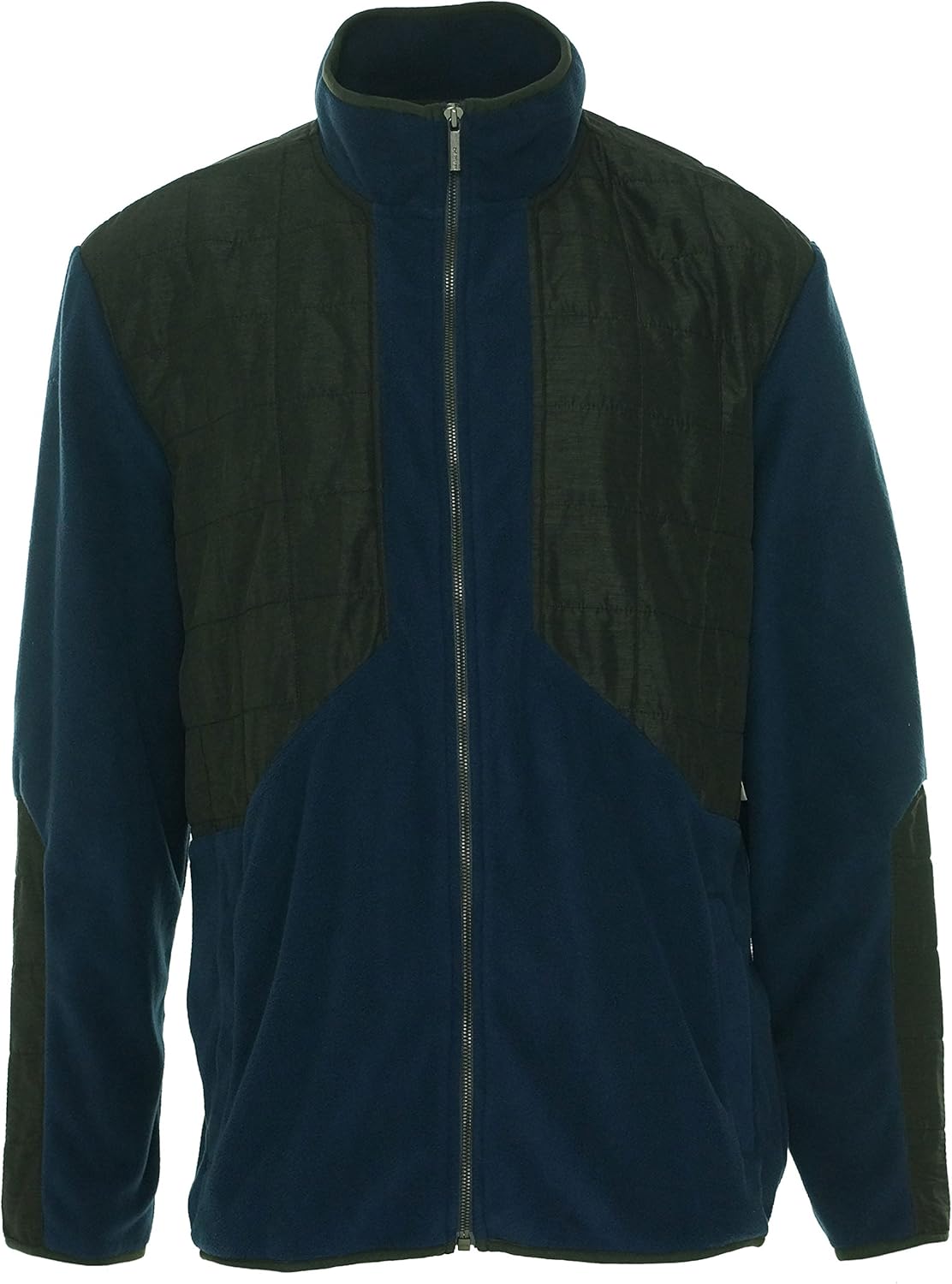 Calvin Klein Men's Mixed Media Full Zip Polar Fleece Jacket, Atlantis, Small at Amazon Men’s