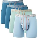 VELISENSE Men's Bulge Enhancing Pouch Underwear, Moisture Wicking Breathable Boxer Briefs for Men 4 Pack
