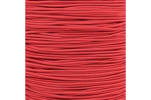 Paracord Planet Elastic Bungee Nylon Shock Cord 2.5mm 1/32", 1/16", 3/16", 5/16", 1/8”, 3/8", 5/8", 1/4", 1/2 inch Crafting Stretch String 10 25 50 & 100 Foot Lengths Made in USA