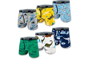 zebricolo, boys underwear, 100% cotton, toddler boxer briefs, Flex waistband, 2-20T(6PCS random pattern)