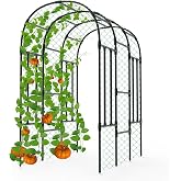 Garden Arch Trellis - 47"L*71"W*87"H, Trellis for Climbing Plants Outdoor | Trellume Rust-Proof Grape Trellis with Thickened Steel 20MM Pipe, Extra Large Tunnel Trellis for Cucumber, Pumpkin, Melon