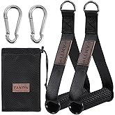 PANTIK Heavy Duty Exercise Handles Gym Cable Machine Attachments Durable D Rings Handles Resistance Bands Handles Stirrup Han