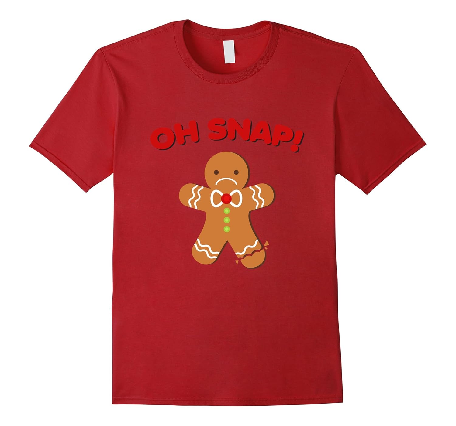 Gingerbread Man Oh Snap Christmas Holiday Costume T Shirt-ANZ