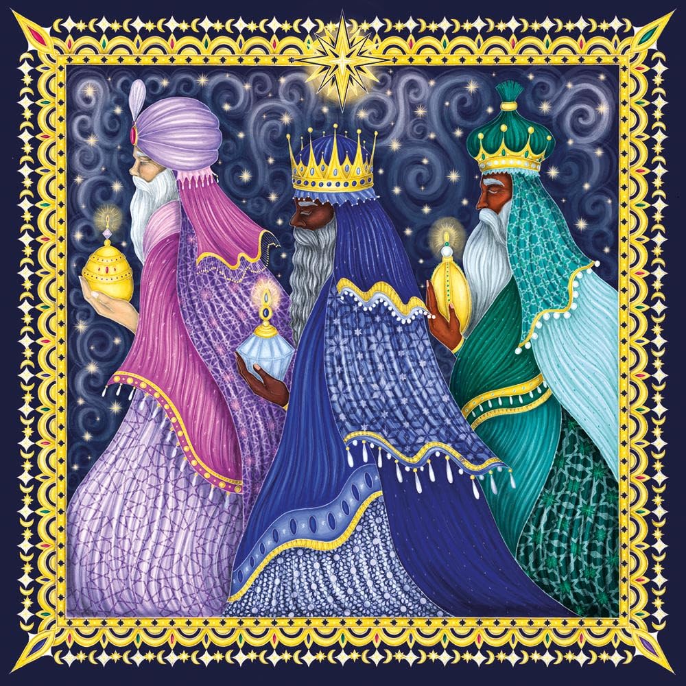Museums & Galleries Christmas Cards Pack of 5 - The Three Kings with Gifts- Eco-Friendly & Recyclable