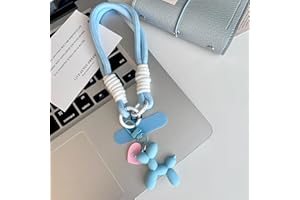 Heart Balloon Dog Phone Wrist Strap - DIY Removable Pad Universal Phone Lanyard, Cute Anti-Lost Keychain for Men & Women