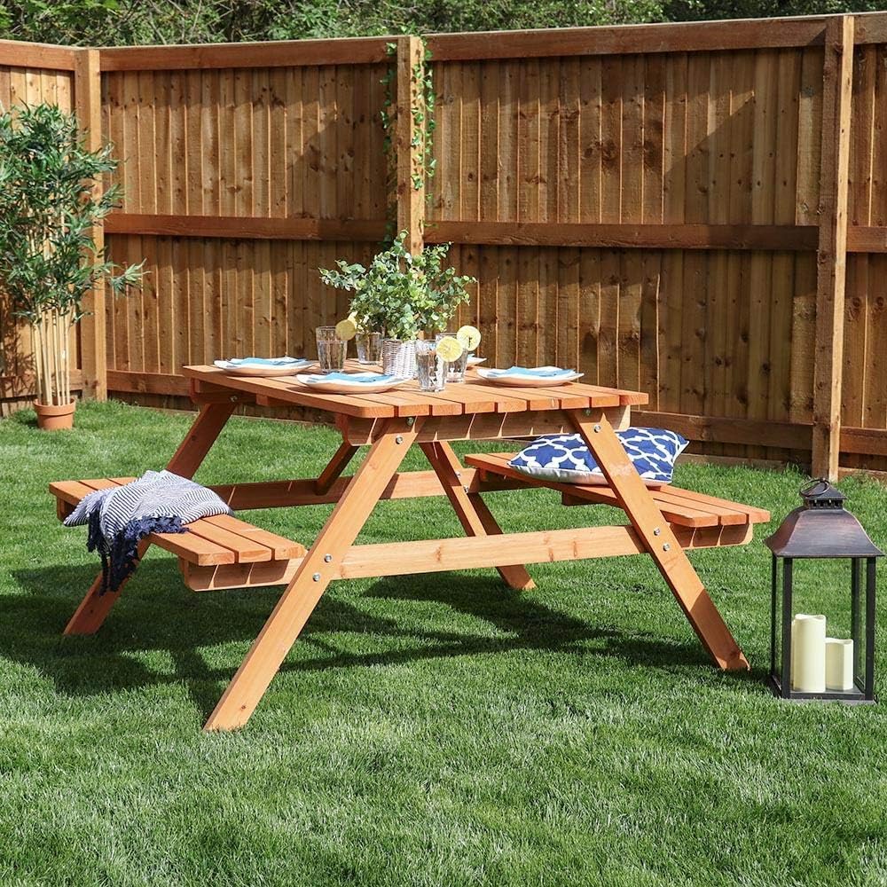 Wido Wooden Picnic Bench Garden Outdoor Furniture Beer Garden Commercial Patio Chair Table