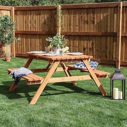 Wido Wooden Picnic Bench Garden Outdoor Furniture Beer