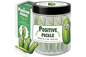 MIARITA Emotional Supports Pickle Jar, 60 Affirmation Cards for Women, Positive Pickle Gifts, for Women, White Elephant Gifts, Teen Girl Gifts Trendy Stuff, Stocking Stuffers for Teen Girls