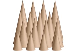 16 Pcs Christmas Paper Mache Cone Open Bottom Cardboard Craft Cones Tall Cardboard Tree Cones Christmas Tree Gnome Ornament f