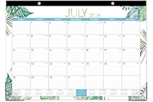 LAFEFO 2024-2025 Desk Calendar - Desk Calendar 2024-2025, 18 Monthly Desk/Wall Calendar, Jul. 2024 - Dec. 2025, 16.8" x 12", Wall/Desk Calendar for Planning