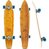 Magneto 44 inch Kicktail Cruiser Longboard Skateboard | Bamboo and Hard Maple Deck | Made for Adults, Teens, and Kids