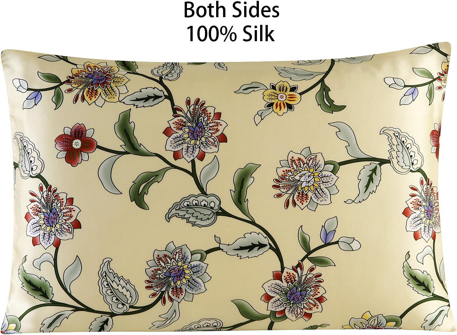 townssilk Both Side 100% Silk Pillowcase Queen Size Pillow Case Cover with Hidden Zipper pattern6