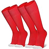 2 Pairs Baseball Soccer Softball Socks for Youth Adult Over-the-Calf Knee High Socks for Boy Girl