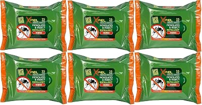 Xpel Insect Mosquito Repellent Wipes Tropical Formula 25 (6)