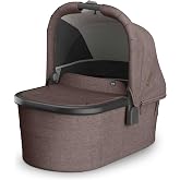 UPPAbaby Bassinet V3 - Fits with Vista, Cruz, Ridge Strollers - Owen | Attaches to UPPAbaby Strollers and Stand, Foam-Free Air Mesh Mattress, Safe for Overnight Sleep