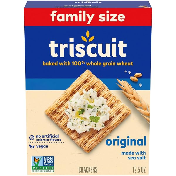 TRISCUIT ORIGINAL WHOLE GRAIN WHEAT CRACKERS, VEGAN CRACKERS,...