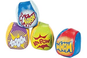 Fun Express Vinyl Action-Packed Superhero Kick Balls - 12 Pieces